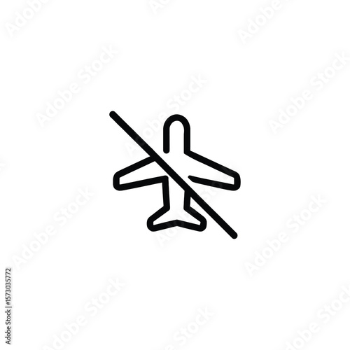 Airplane Mode Off Monoline Icon
