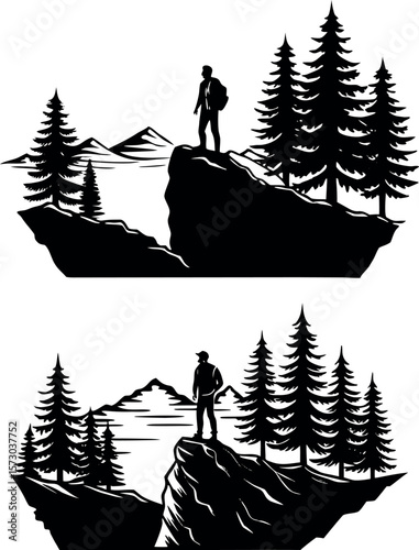 Hiking T-shirt Design