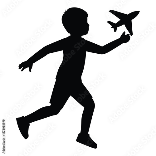 silhouette of a man running
