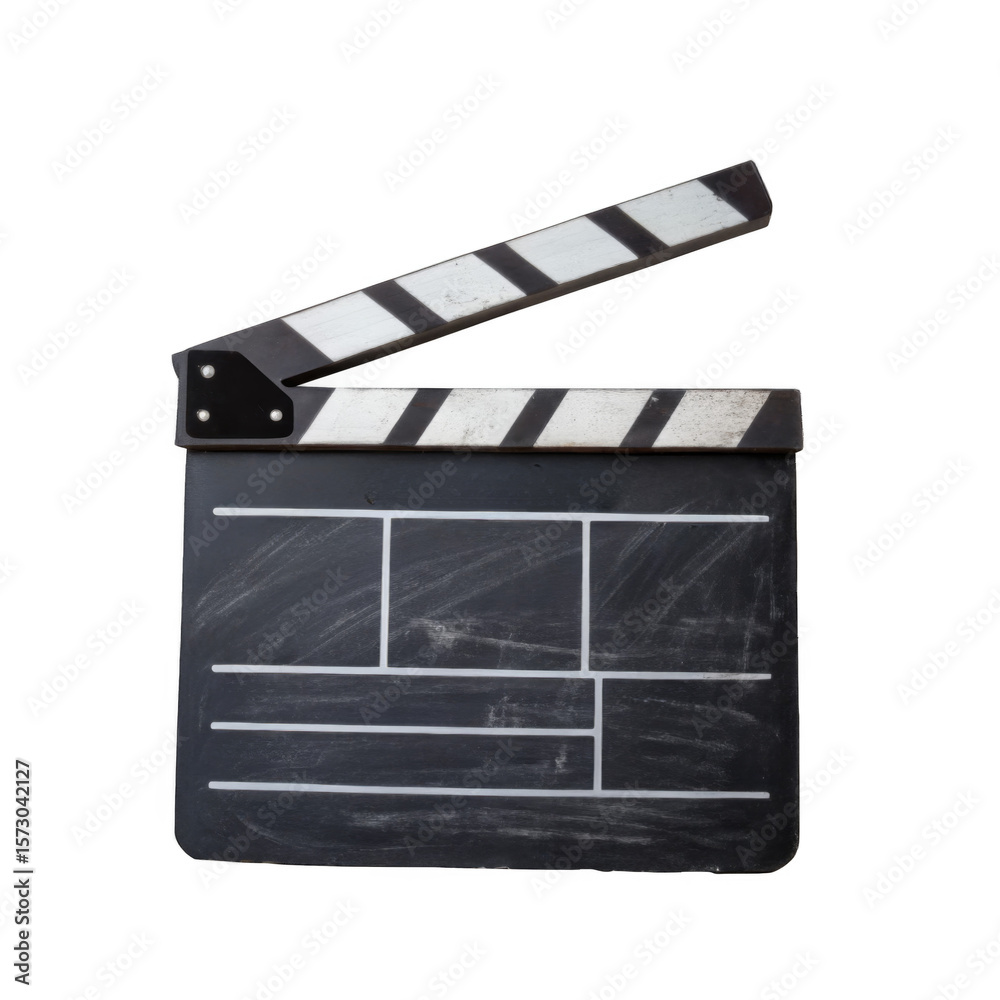 Fototapeta premium clapperboard isolated on a transparent background. 