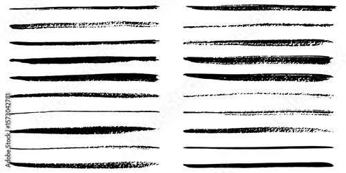 Wallpaper Mural Collection of vector paint brush stroke, ink splatter, grunge line and artistic design elements. Dirty overlay, watercolor splash, black silhouette and torn paper set. Social media business banner art Torontodigital.ca