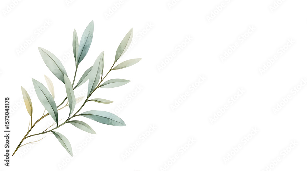 Obraz premium green olives on white