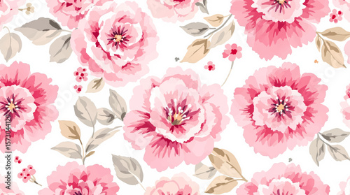 Watercolor flower background for invitation card. Floral hand-painted seamless pattern	