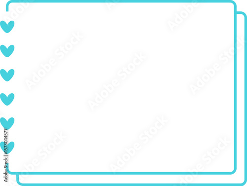 Cute Frame with Hearts Border Graphic