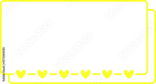 Cute Frame with Hearts Border Graphic