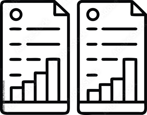Clean outline vector icon representing business metrics and analytics concepts