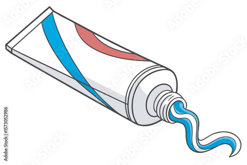 A realistic toothpaste tube with cap