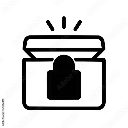 Locked memory box slowly opening. Trauma recovery