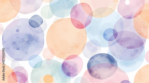 Polka dot Watercolor Abstract colorful pattern polka dot confetti on a white background