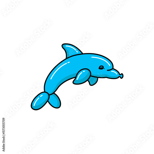 Playful Blue Dolphin Swimming Through Clear Ocean Waters
