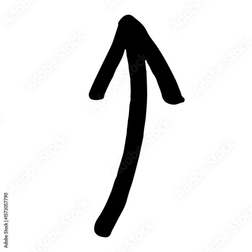 手描きの矢印のイラスト。方向を示すポインターに使える黒色のベクターセット。