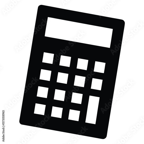 The calculator icon is rendered in solid black with a transparent background to ease integration