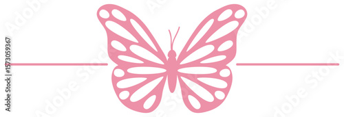 Butterfly Border | Decorative Frame Element | Vector Illustration