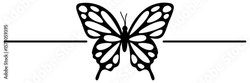 Butterfly Border | Decorative Frame Element | Vector Illustration