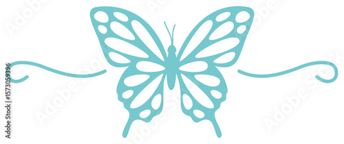 Butterfly Border | Decorative Frame Element | Vector Illustration