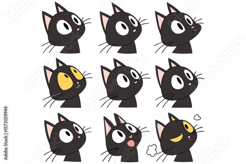  A grid of nine stylized