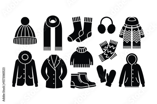 Winter clothing accessories and outerwear collection scarf