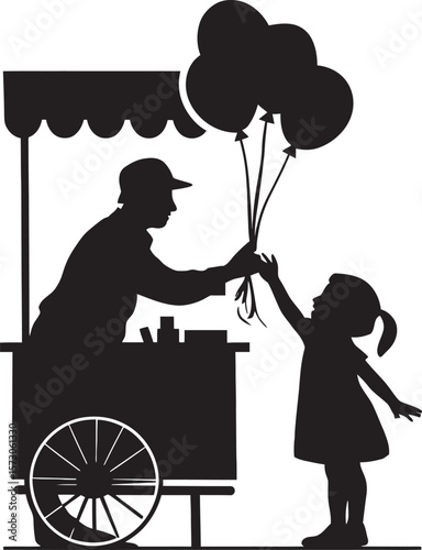 girl with balloons
