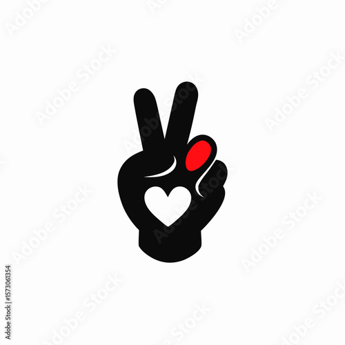 peace sign in hand