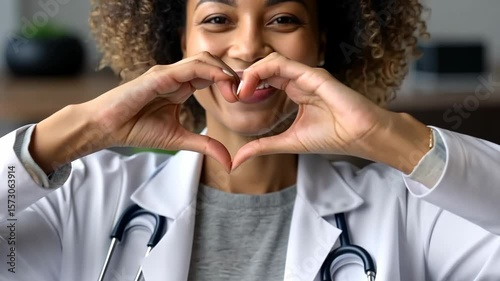 Health professional shares a heartfelt gesture promoting care and compassion in patient interactions at a medical facility
