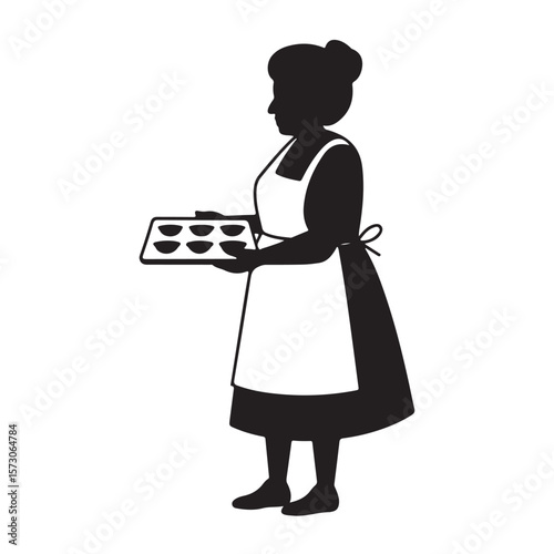 Smiling nurse woman character holding madecine