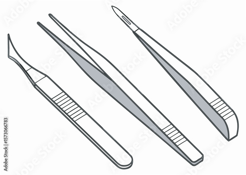 a tweezers set on a clean white background