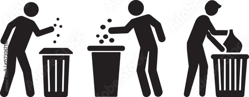 man and woman with recycling bin