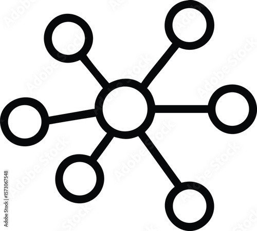 Abstract interconnected nodes forming a decentralized network graphic
