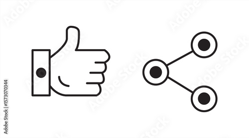 social media icons-monoline series, vector illustrator