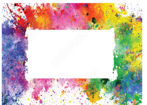 Color Explosion Abstract Art with Copy Space