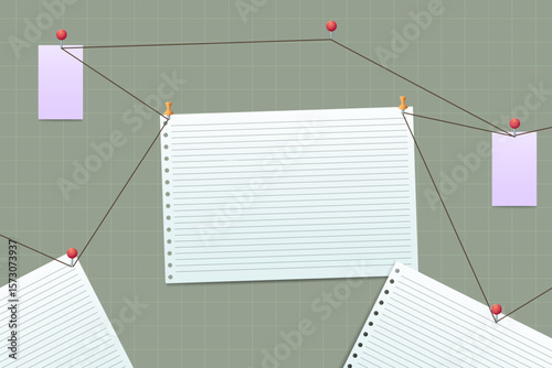 background copy space with note paper