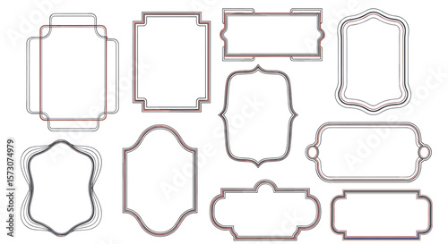Collection of elegant decorative frames and borders for various designs and occasions offering a sophisticated visual appeal