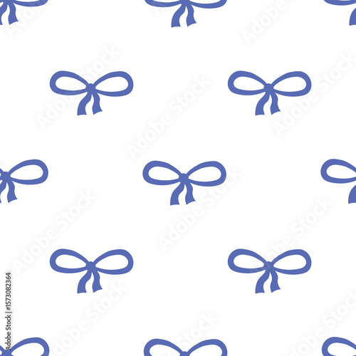 Seamless Pattern with Colored Bows