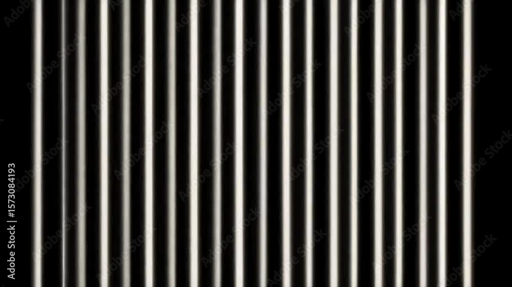 Abstract vertical lines pattern, white stripes on black background.