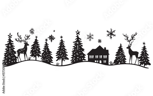 winter landscape with trees