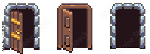 Photos Pixel Dungeon Doors & Portals Game Assets