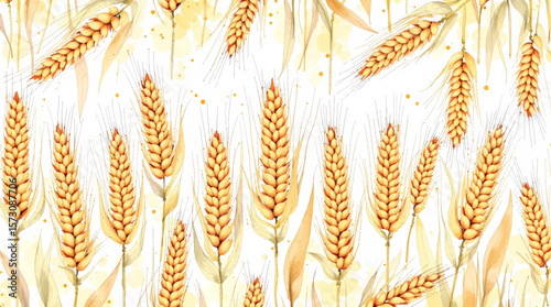 Whole Grains watercolor illustration isolated transparent background