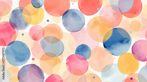 Abstract colorful pattern polka dot confetti on a white background