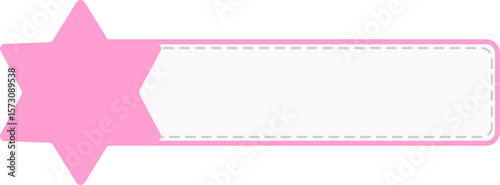 pink and white labe nsme tag