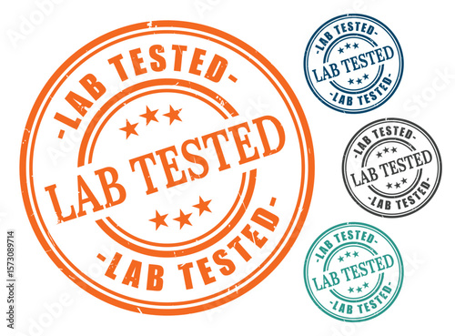 Quality Assurance Badge Set, Lab Tested Guarantee Vector Stamps  