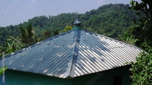 Wallpaper Mural Metal Roof House Surrounded by Lush Greenery Torontodigital.ca