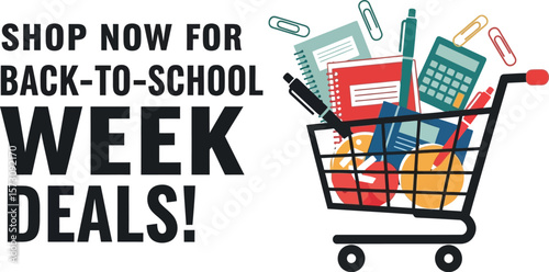 Shop back to school week deals stationery supplies sale online promotion