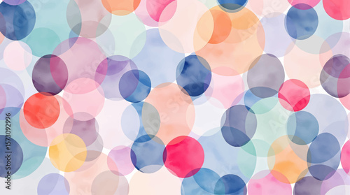 Abstract colorful pattern polka dot confetti on a white background