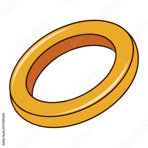 Simple ring outline, perfect for jewelry, wedding, or accessory designs on a clean white background.