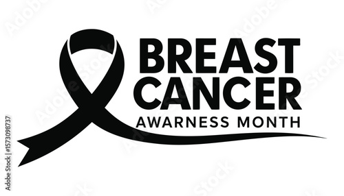 Awareness Ribbon for Breast Cancer Month  Symbol of Support, Hope, and Prevention Campaign .