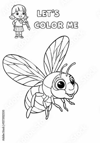 Children's coloring pictures of a flying flies