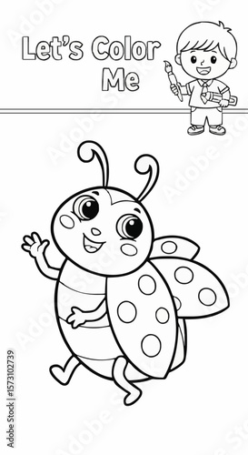 Children's coloring pictures of a ladybug