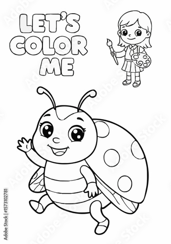 Children's coloring pictures of a ladybug
