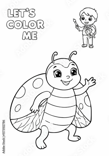 Children's coloring pictures of a ladybug