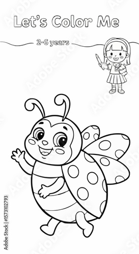 Children's coloring pictures of a ladybug